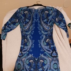 London Times small paisley sheath dress